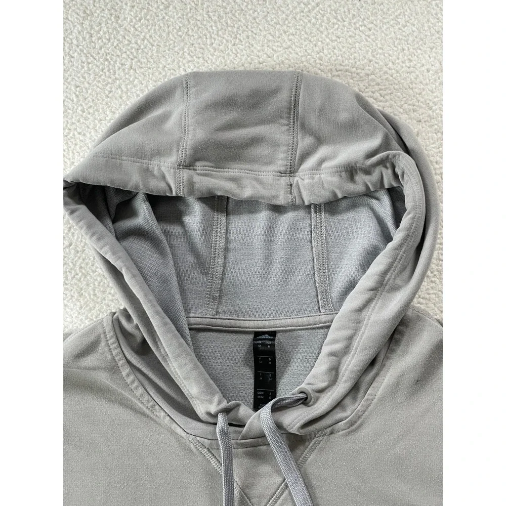 Adidas Mens Medium Grey Aeroready Hoodie Lightweight Pullover H47658 Athleisure
